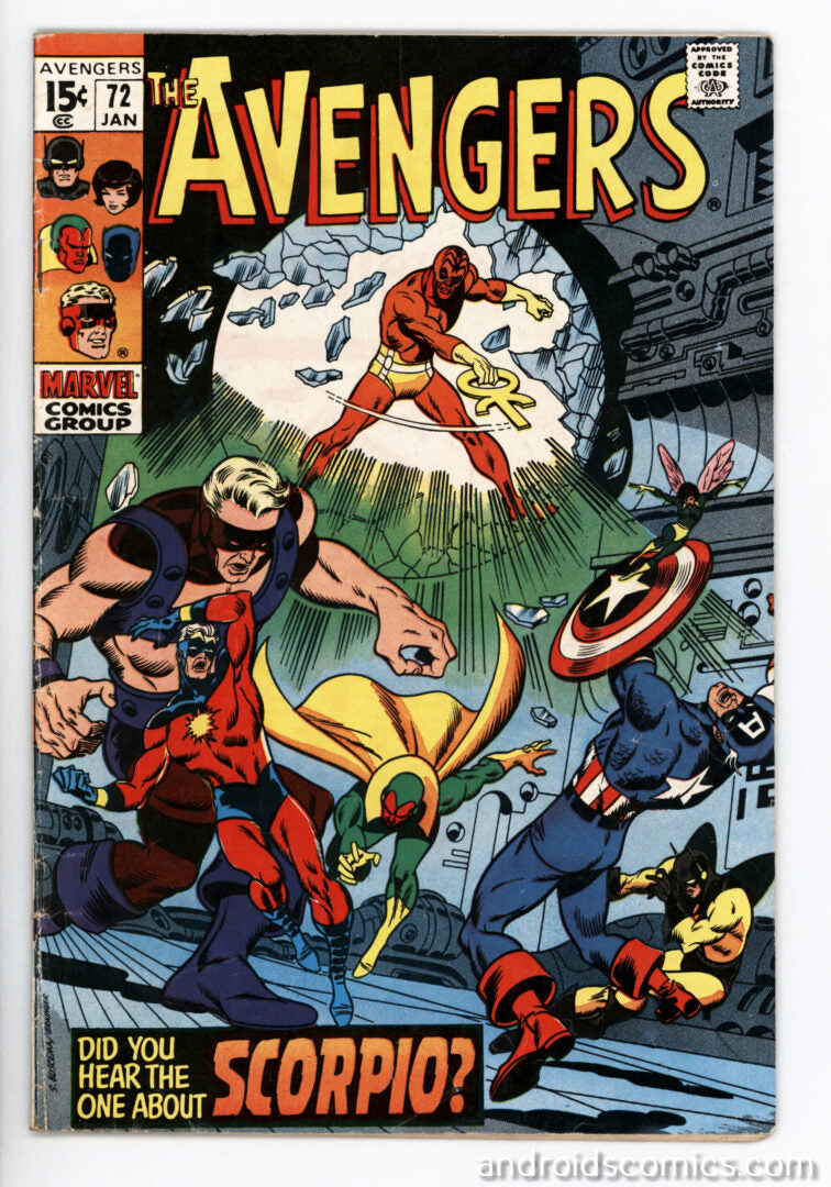 Avengers #72 1st team App. of the Zodiac Cartel VG+