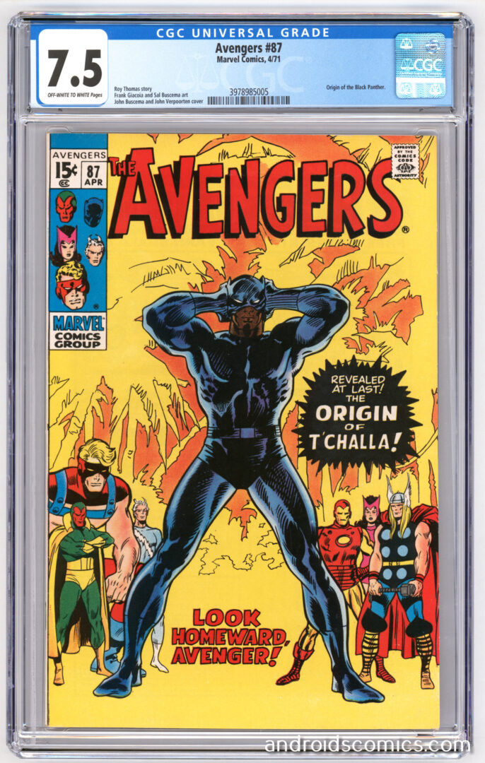 Avengers #87  CGC 7.5  Origin of Black Panther