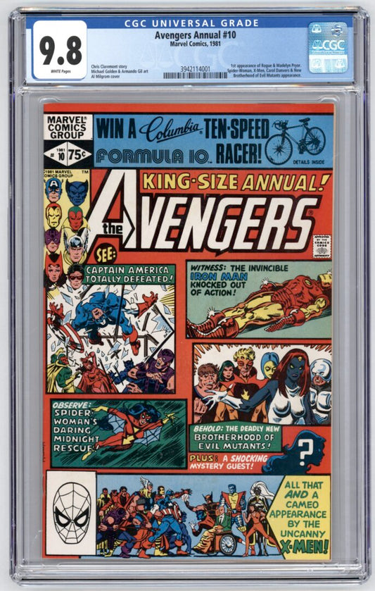 Avengers Annual #10  CGC 9.8  1st App. of Rogue & Madelyn Pryor