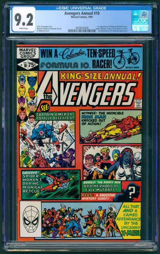 Avengers Annual #10 CGC 9.2 1st App. of Rogue & Madelyn Pryor
