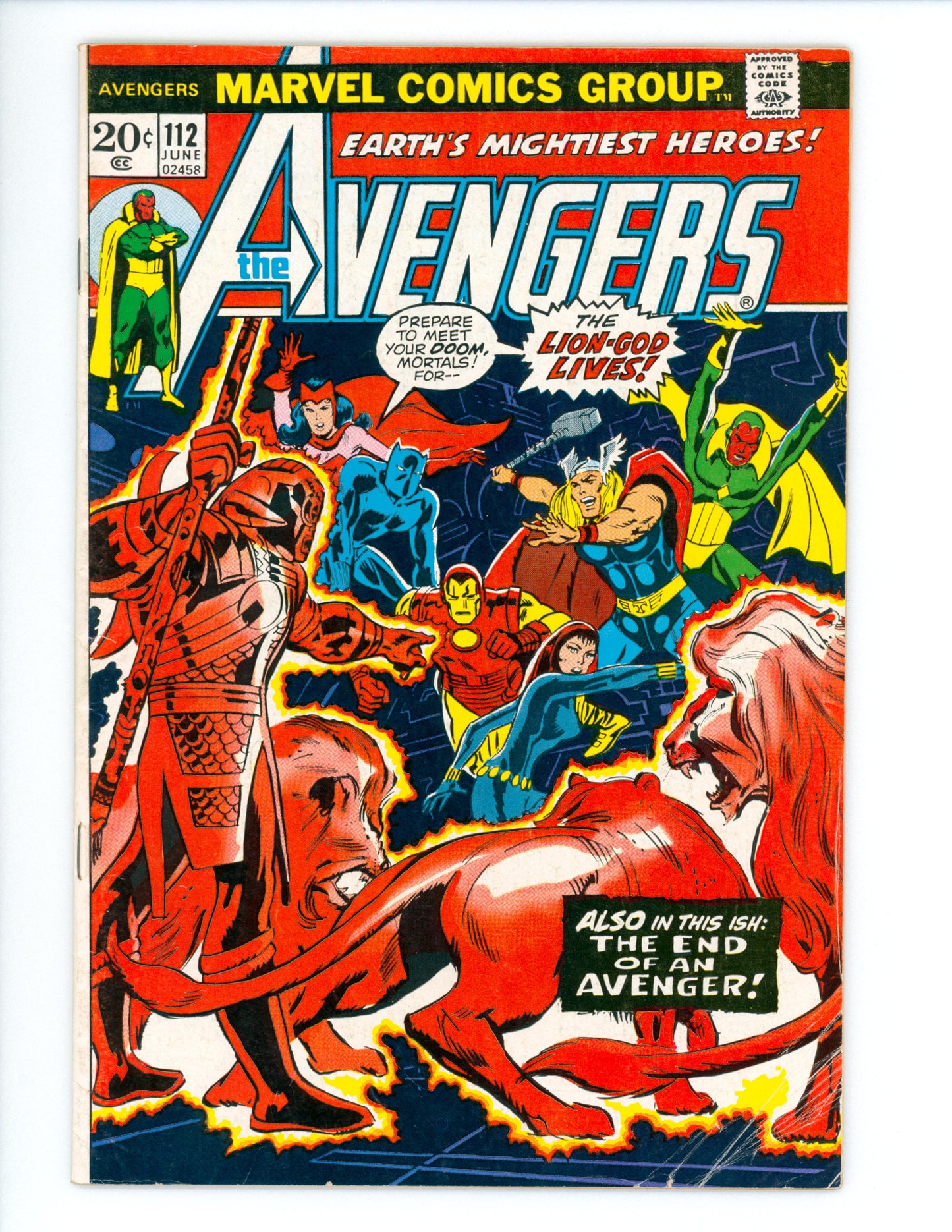 Avengers #112 VG 1st App. of Mantis
