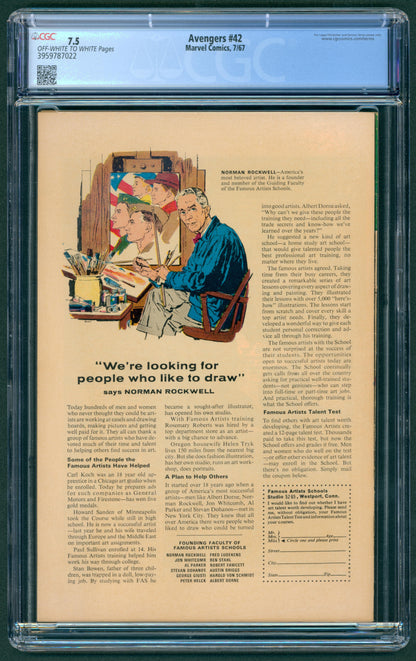 Avengers #42 CGC 7.5