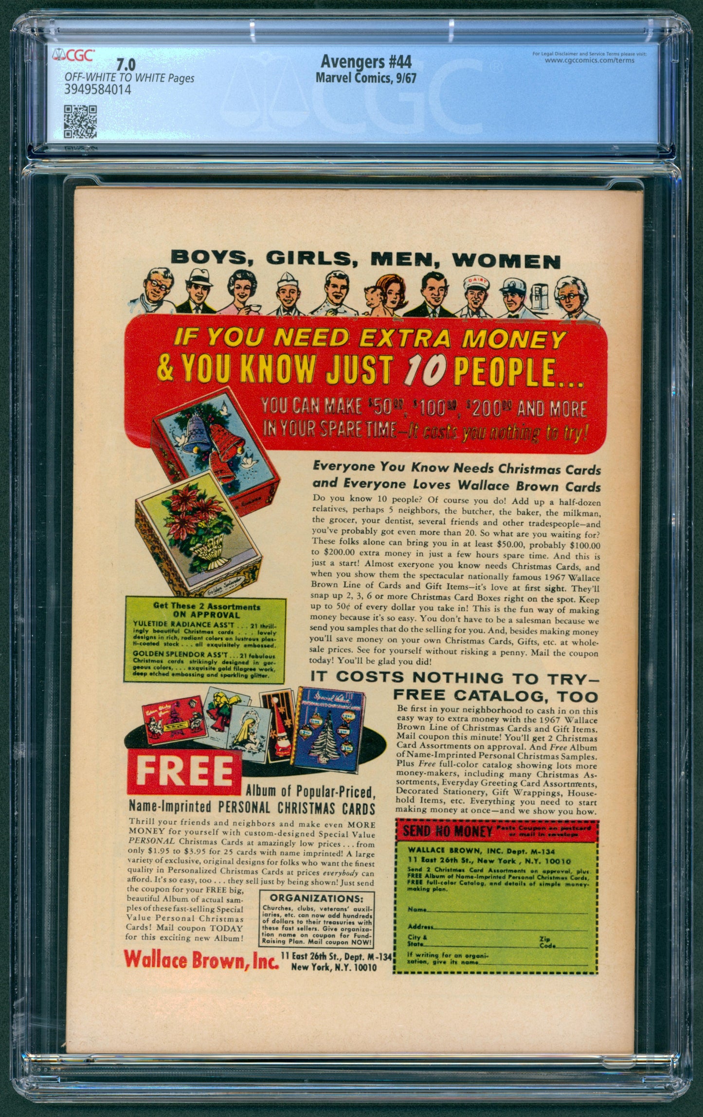 Avengers #44 CGC 7.0  Origin of the Black Widow