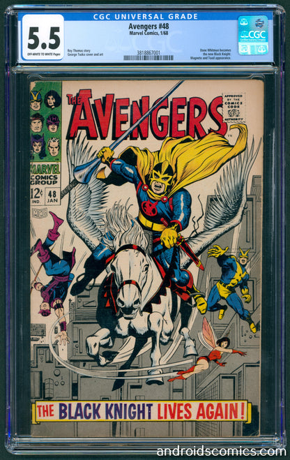 Avengers #48  CGC 5.5  1st App. of the new Black Knight (Dane Whitman)