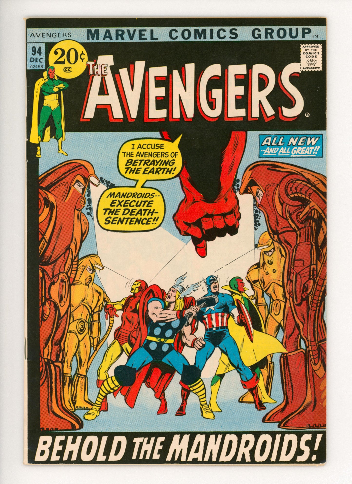 Avengers #94  FN+  1st App. of The Mandroids