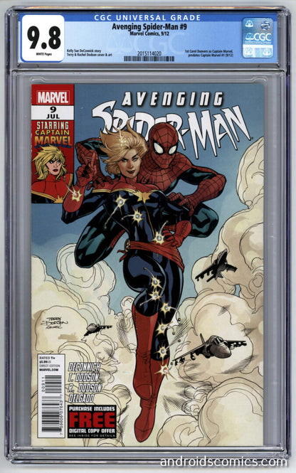 Avenging Spider-Man #9  CGC 9.8  1t Carol Danvers as Captain Marvel
