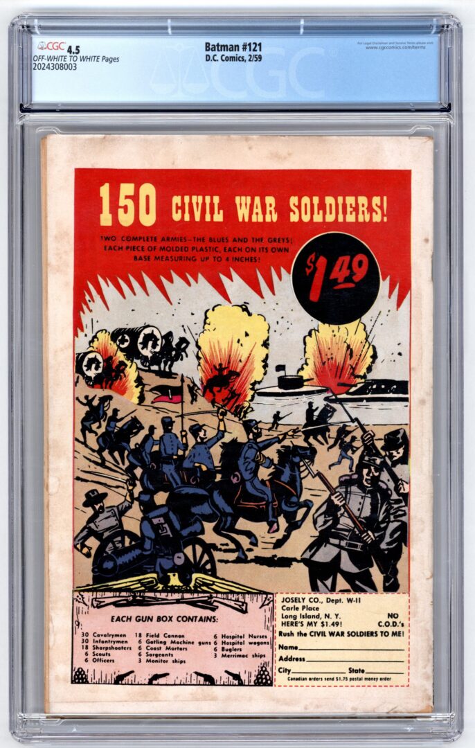 Batman #121  CGC 4.5  Origin & 1st appearance of Mr. Freeze
