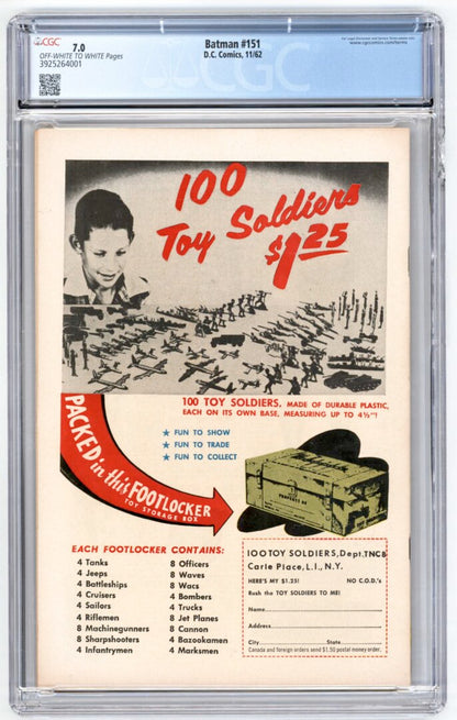 Batman #151  CGC 7.0