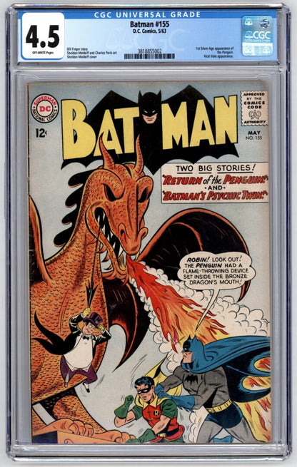 Batman #155  CGC 4.5  1st Silver age appearance of the Penguin