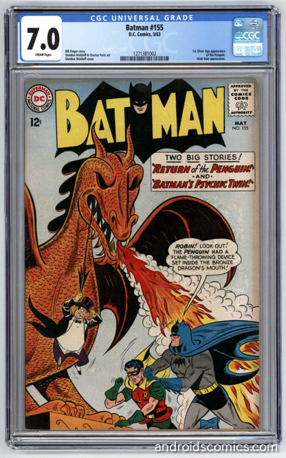 Batman #155 CGC 7.01st Silver Age App. of the Penguin