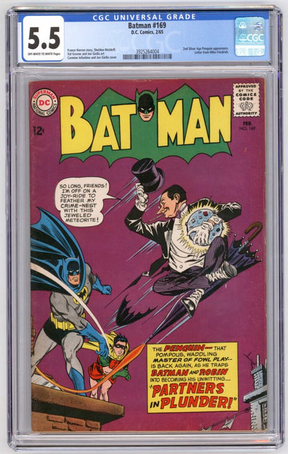 Batman #169  CGC 5.5  2nd Silver age Penguin appearance
