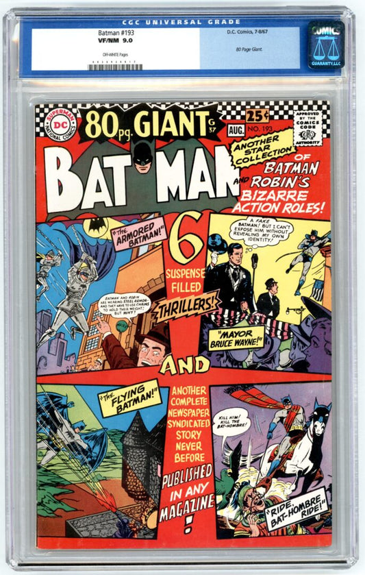 Batman #193  CGC 9.0