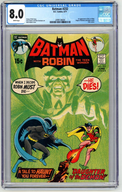 Batman #232  CGC 8.0  1st appearance of Ra's al Ghul