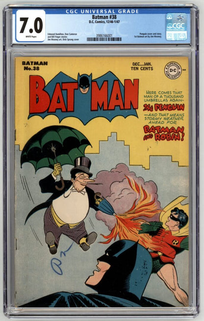 Batman #38  CGC 7.0  1st Batman art by Jim Mooney
