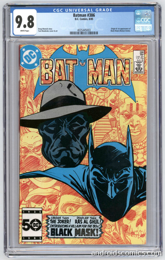 Batman #386  CGC 9.8  Origin & 1st App. of Black Mask