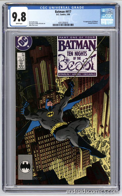 Batman #417 CGC 9.8 1st App. of KGBeast