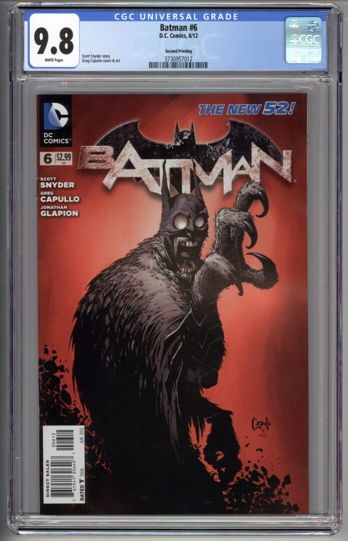 Batman #6  2nd Print  CGC 9.8 1st full team appearance of The Court of Owls
