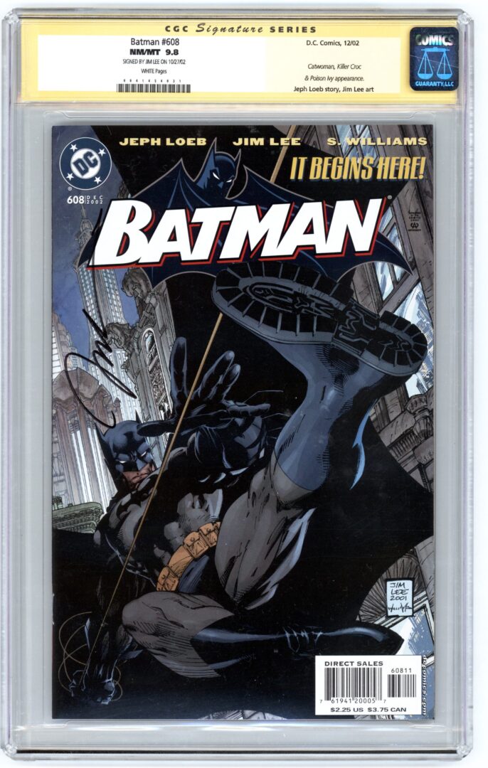 Batman #608  CGC 9.8  Signed by Jim Lee