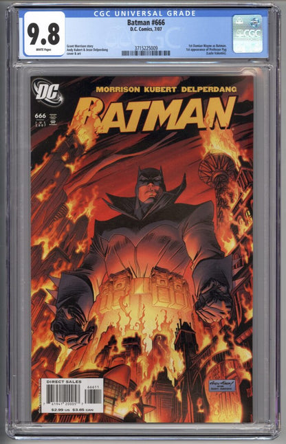 Batman #666  CGC 9.8 1st appearance of Damian Wayne as Batman