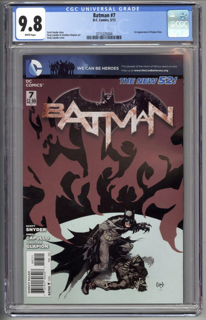 Batman #7  CGC 9.8  1st full appearance of Harper Row