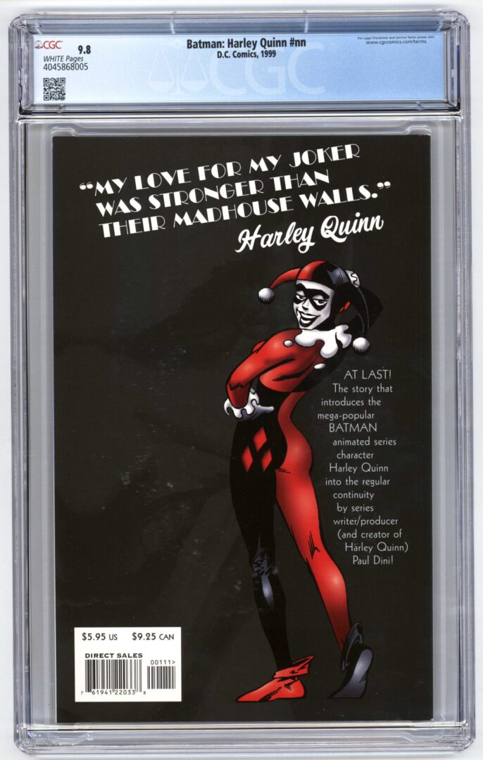 Batman Harley Quinn #NN  CGC 9.8  Origin & 1st App. of Harley Quinn (In Continuity)