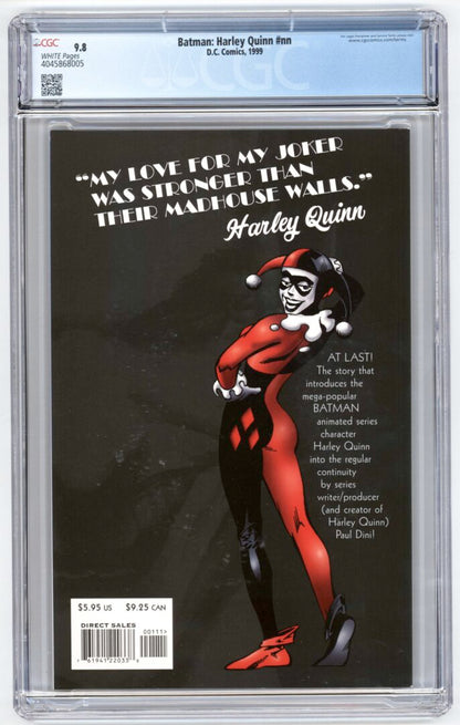 Batman Harley Quinn #NN  CGC 9.8  Origin & 1st App. of Harley Quinn (In Continuity)