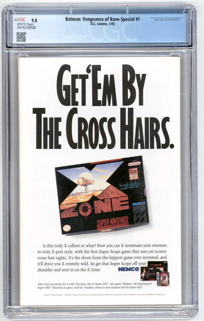 Batman Vengeance of Bane #1  CGC 9.8 Origin & 1st appearance of Bane