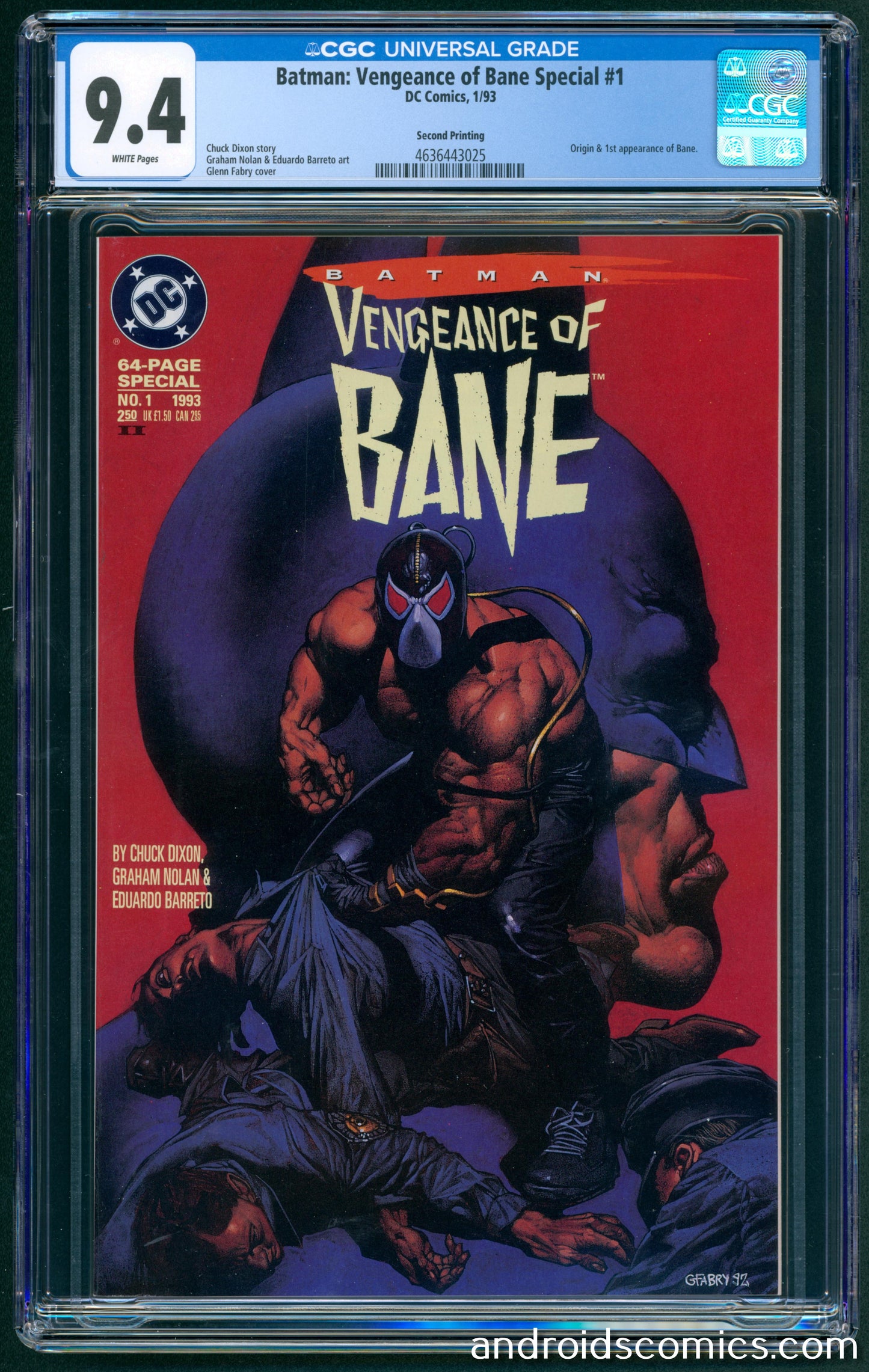Batman Vengeance of Bane #1 Origin & 1st App. of Bane CGC 9.4 2nd Print