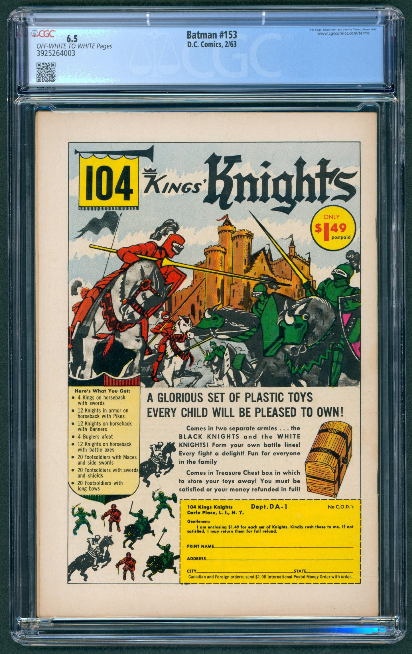 Batman #153  CGC 6.5