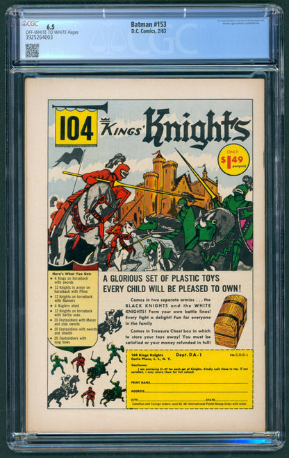 Batman #153  CGC 6.5
