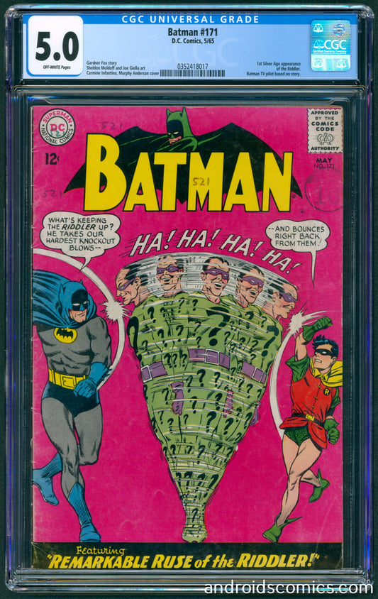 Batman #171 CGC 5.0 1st Silver Age App. of the Riddler