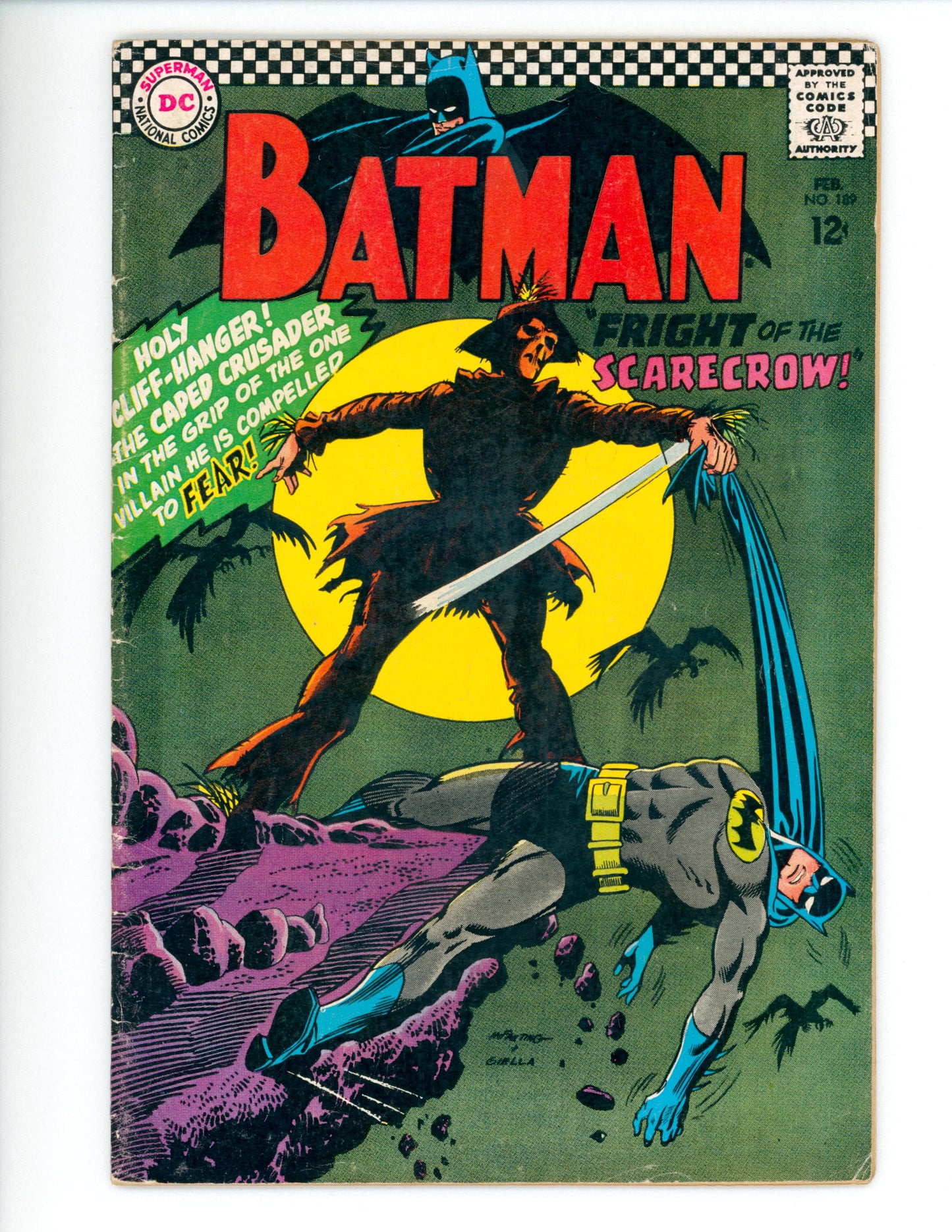 Batman #189  VG-  1st Silver Age App. of Scarecrow