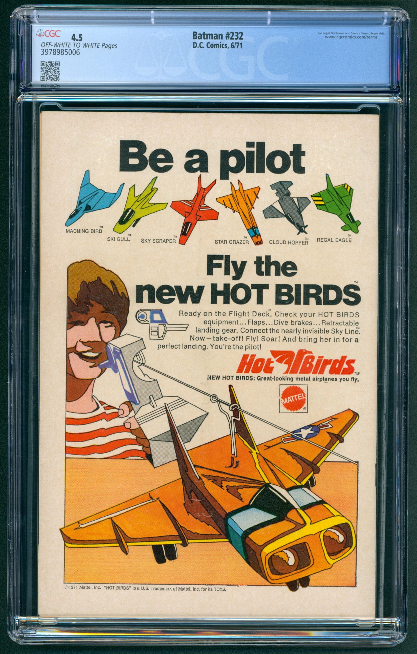 Batman #232  CGC 4.5  1st App. of  Ra's Al Ghul