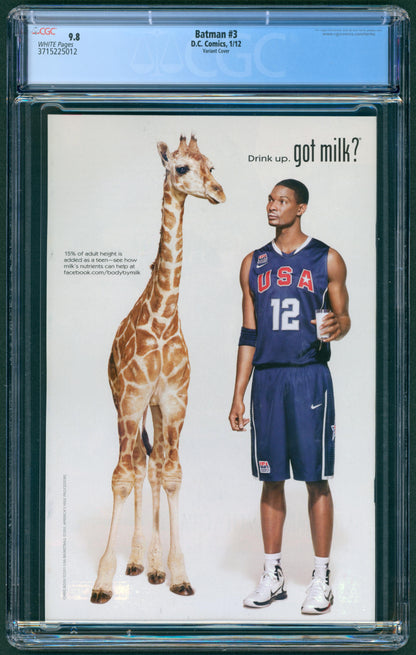 Batman #3  Variant Cover  CGC 9.8  1st cameo App.of The Court of Owls