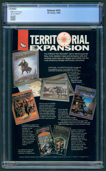 Batman #424  CGC 9.8