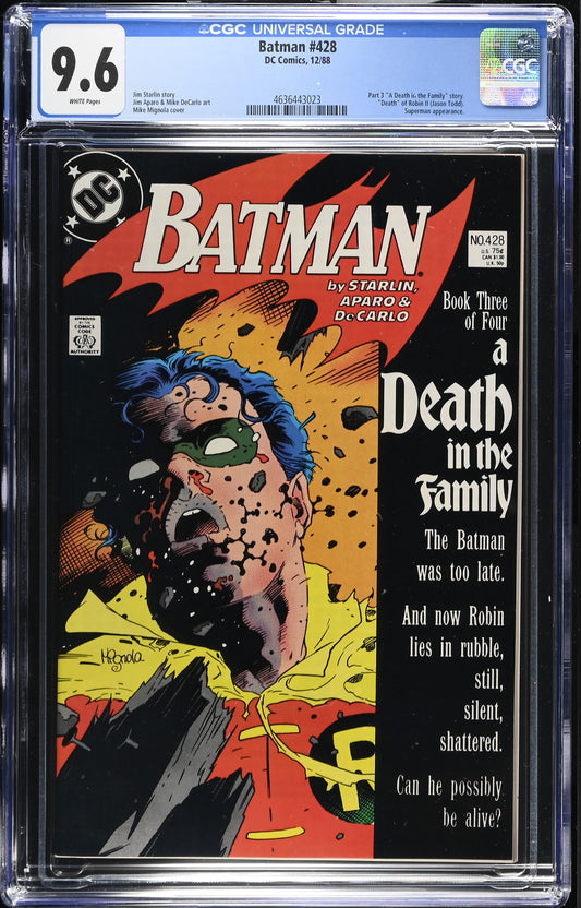 Batman #428  CGC 9.6  "Death" of Robin (Jason Todd)
