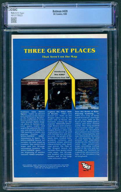 Batman #439  CGC 9.8