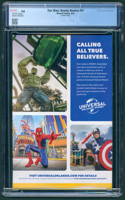 Star Wars Bounty Hunters #21  CGC 9.8  Lucasfilm 50th Ann. Variant