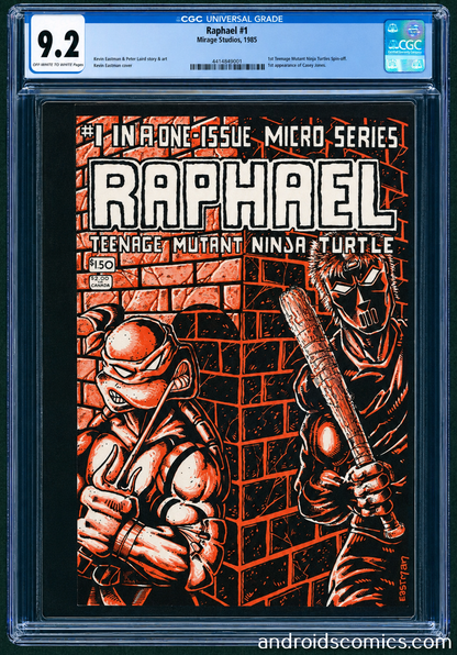 Raphael #1  CGC 9.2  1st App. of Casey Jones
