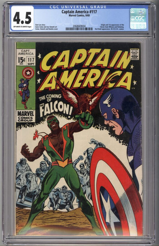 Captain America #117  CGC 4.5  1st App. of the Falcon