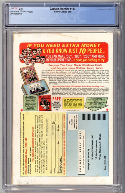 Captain America #117  CGC 4.5  1st appearance of the Falcon