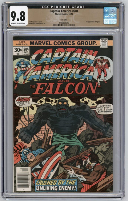 Captain America #204  CGC 9.8  Twin Cities Pedigree  1st App. of Agron