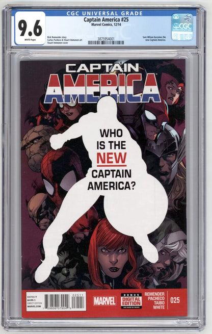 Captain America #25  CGC 9.6  1st App. of Sam Wilson as Captain America