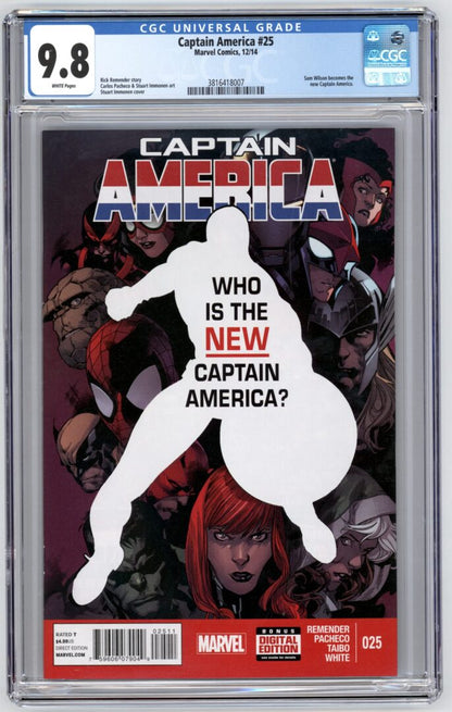 Captain America #25  CGC 9.8  1st appearance of Sam Wilson as Captain America