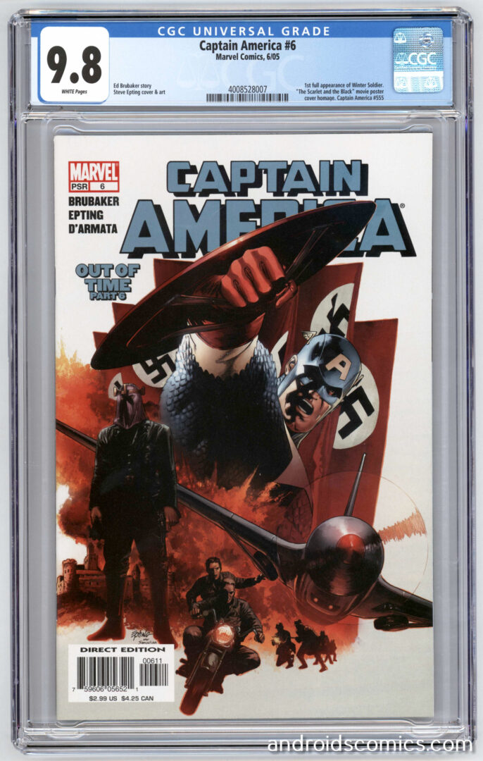 Captain America #6  CGC 9.8  1st App. of Winter Soldier