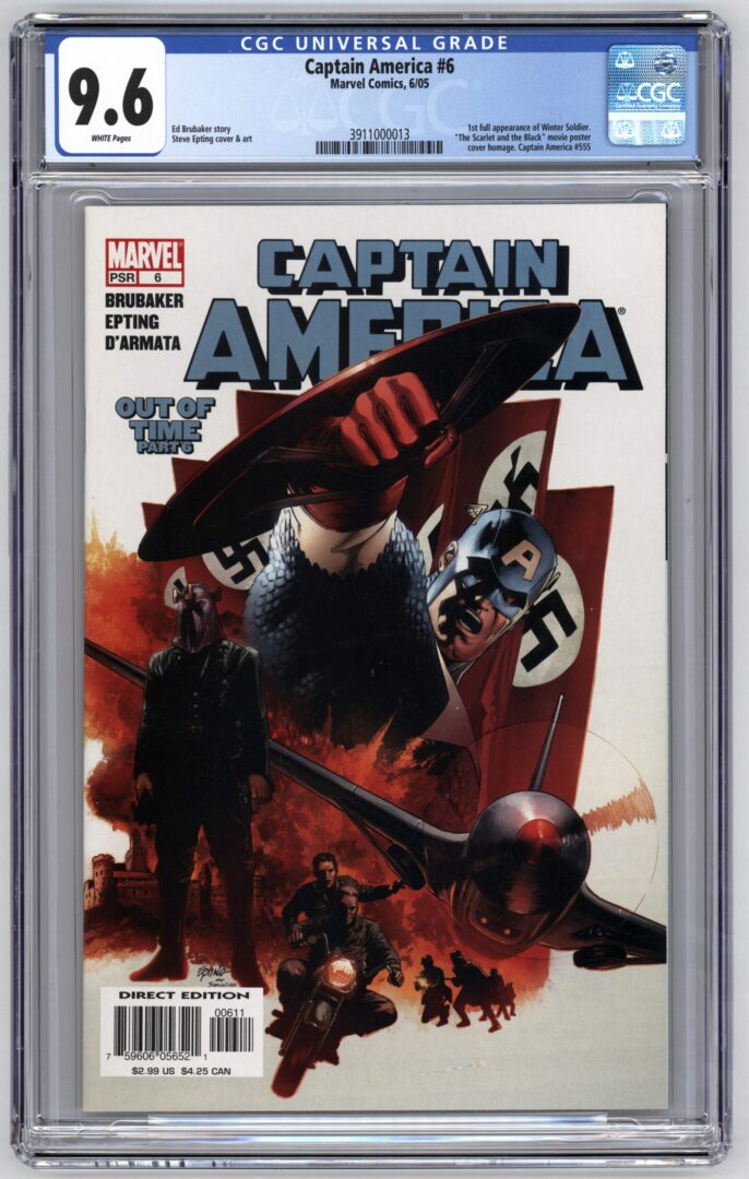 Captain America #6  CGC 9.6  1st full appearance of Winter Soldier