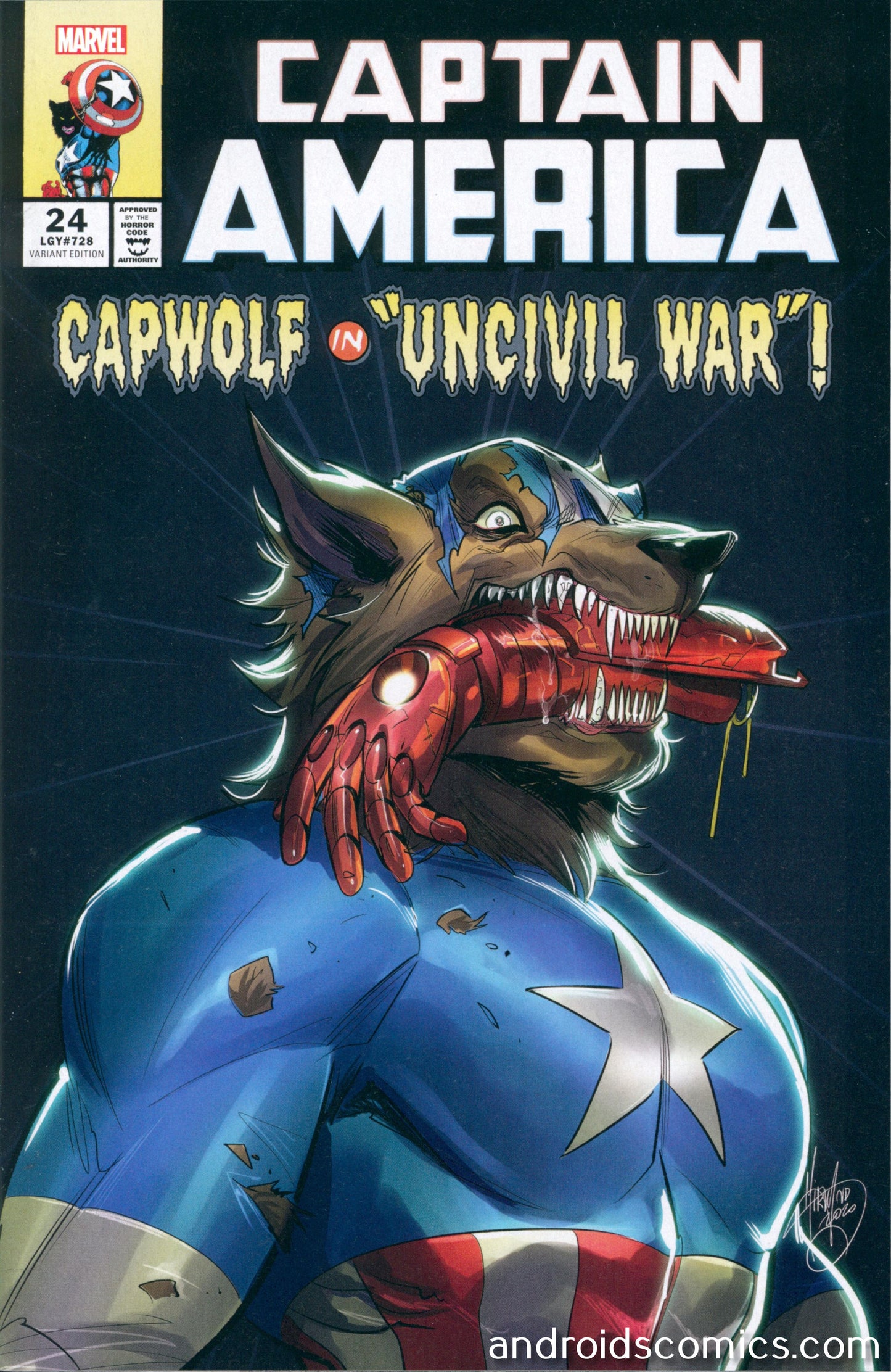 Captain America #24 Andolfo Cap Wolf Horror Variant