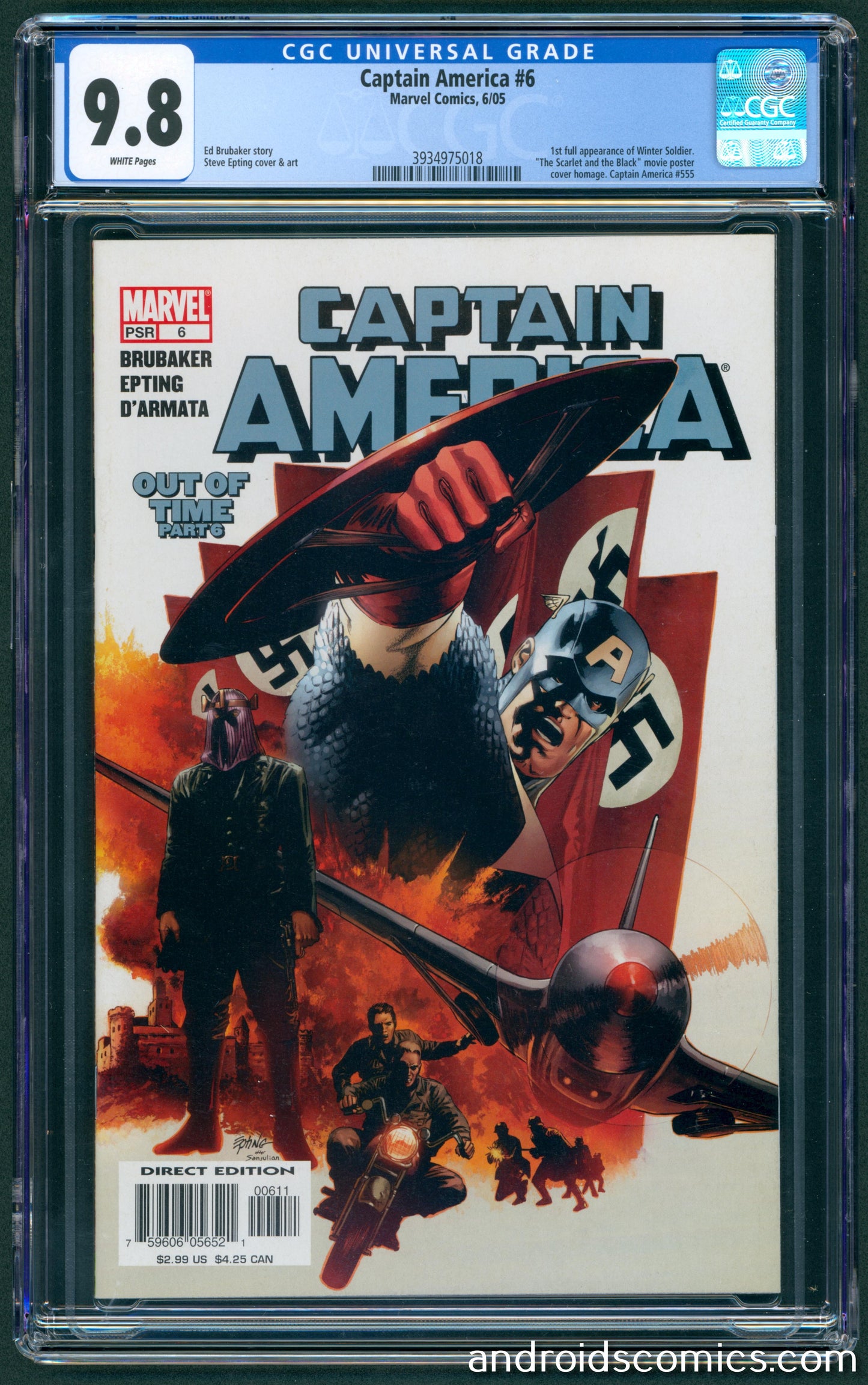 Captain America #6  CGC 9.8  1st full App. of Winter Soldier