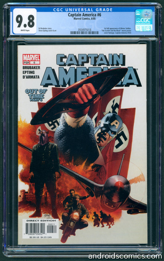 Captain America #6  CGC 9.8  1st full App. of Winter Soldier