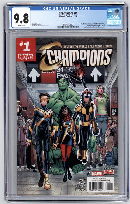 Champions #1  CGC 9.8  1st Team Appearance of the New Champions
